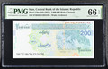 Iran ND (2023) Central Bank of the Islamic Republic 2,000,000 Rials Iran Cheque Pick 158a Ferdowsi Watermark PMG 66 EPQ Gem Uncirculated