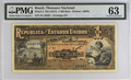 Brazil ND (1917) 1 Mil Réis Pick 5 Estampa 9A ABNC PMG 63 Choice Uncirculated Minor Stains