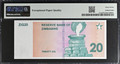 2024 Zimbabwe 20 ZiG PMG 67 EPQ P-111a Planet Banknote Pedigree