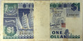 1989 Singapore $1 Ship Series Full Pack 100 Consecutive UNC Notes with Staining