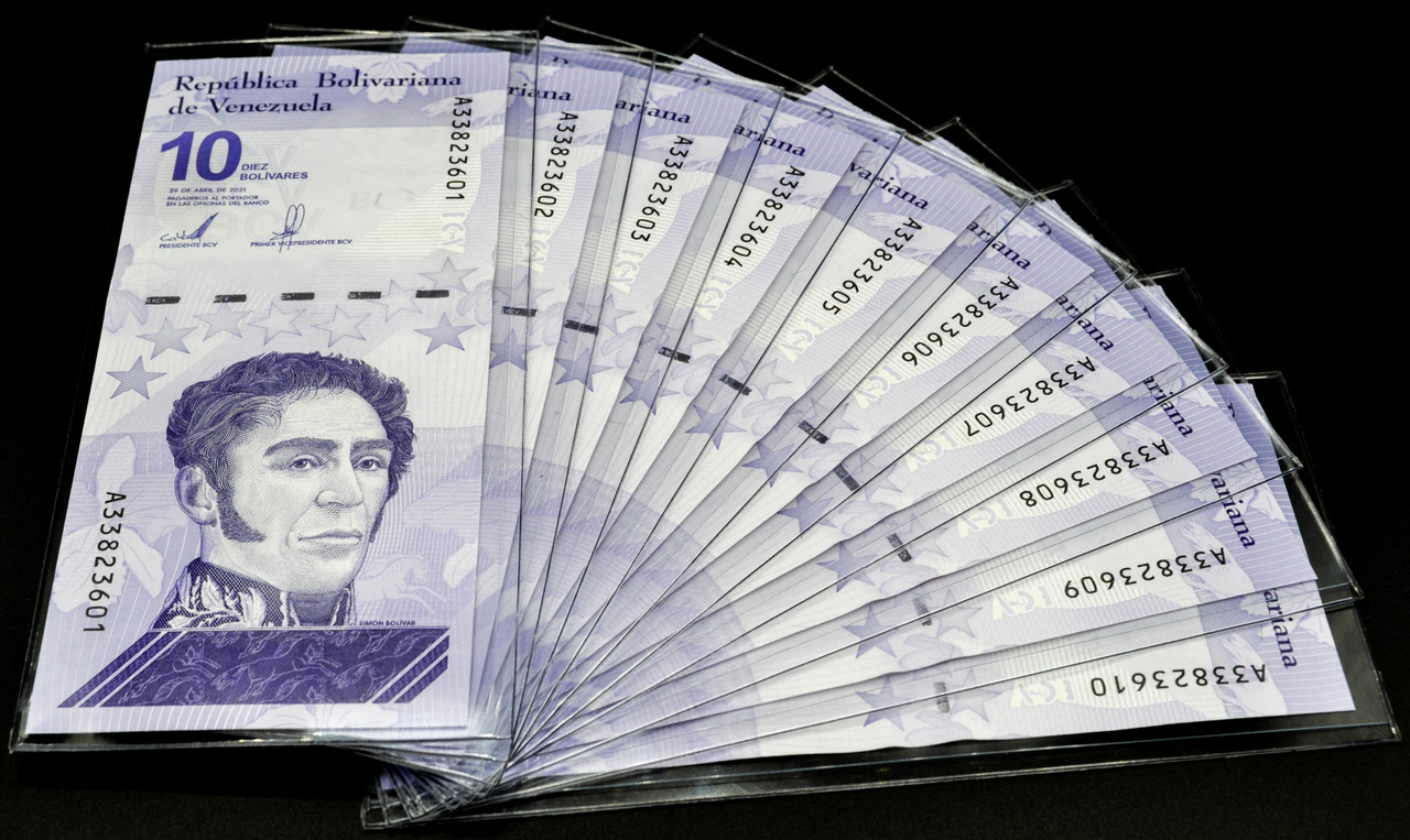 Venezuela 10 Bolivares Digitale Set of 10 New Unc 2021 Rare Banknotes 10  Million 10 Pcs