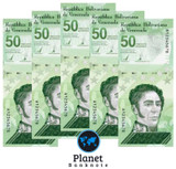 Venezuela 50 Bolivar Digitales x 5 Pcs, 2021, P-118, USED Banknotes 250 Million Bolivar Total