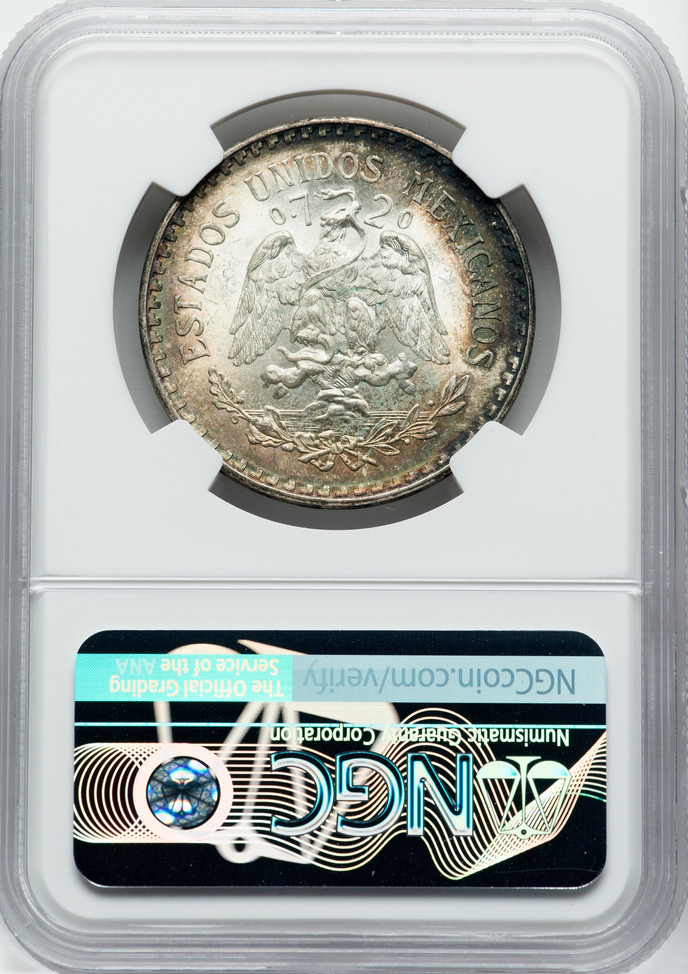 1944年 メキシコペソ（レイ帽） MS 64 NGC認証 1944年 メキシコペソ（レイ帽） MS 64 NGC認証