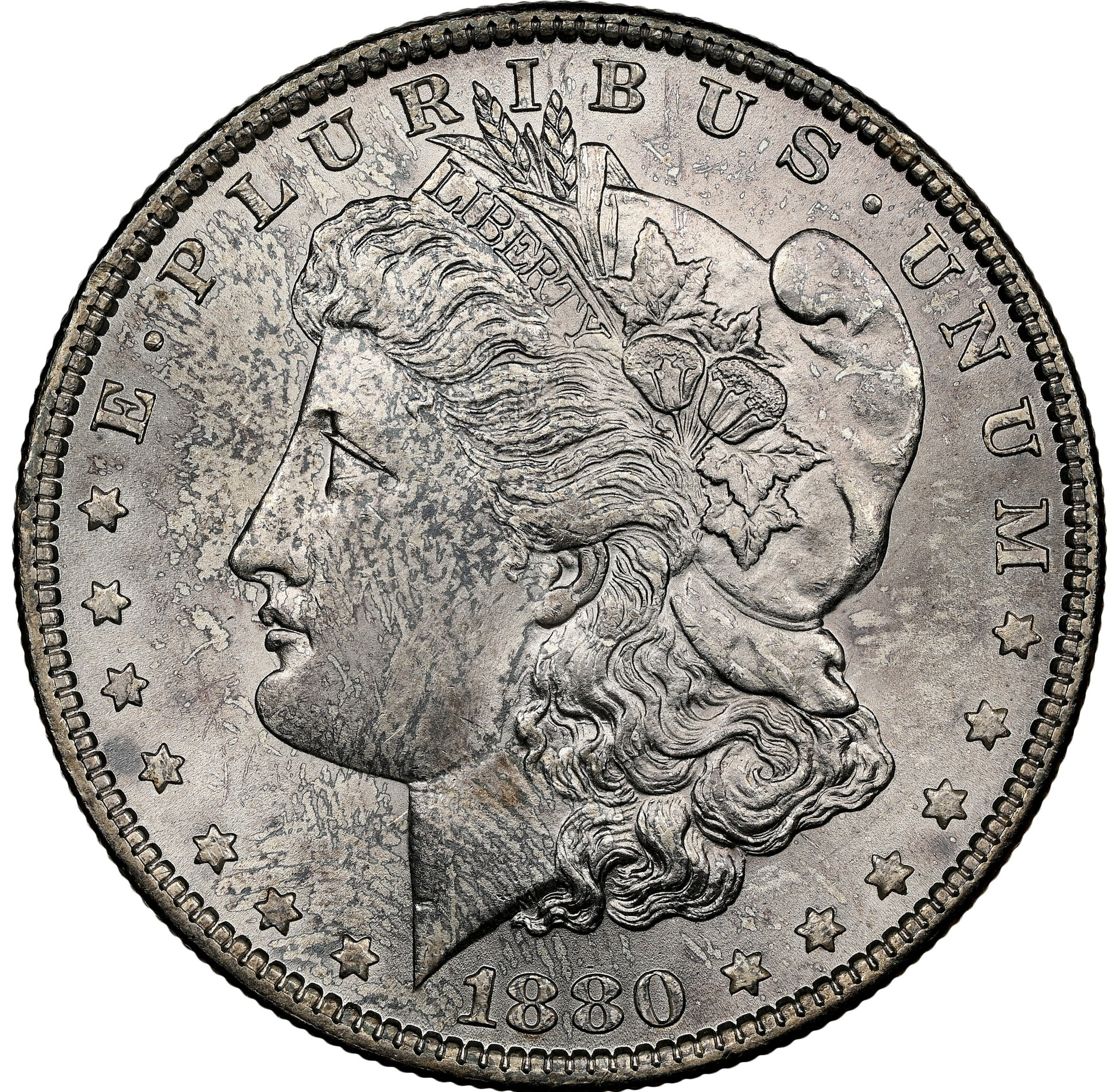 1880-O Morgan Silver Dollar NGC MS64 Great Luster Super Frosty Key