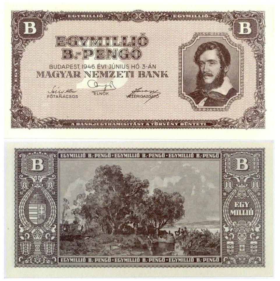 1946 Hungary 10 Quintillion Pengo Banknote – UNC P-132 – Hungarian Currency Collectible