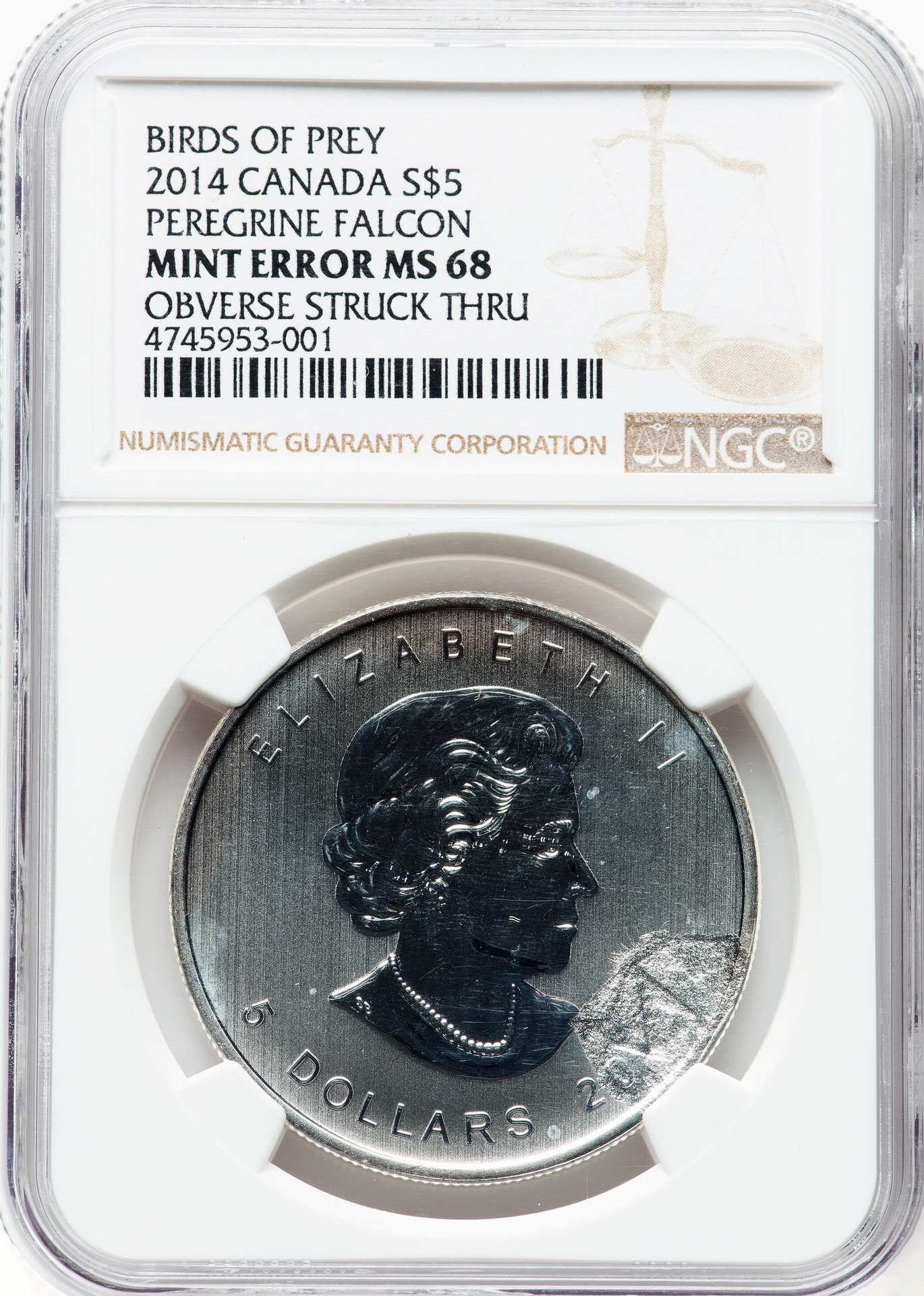 2014 Canada $5 1oz Silver NGC MS68 | Planet Banknote