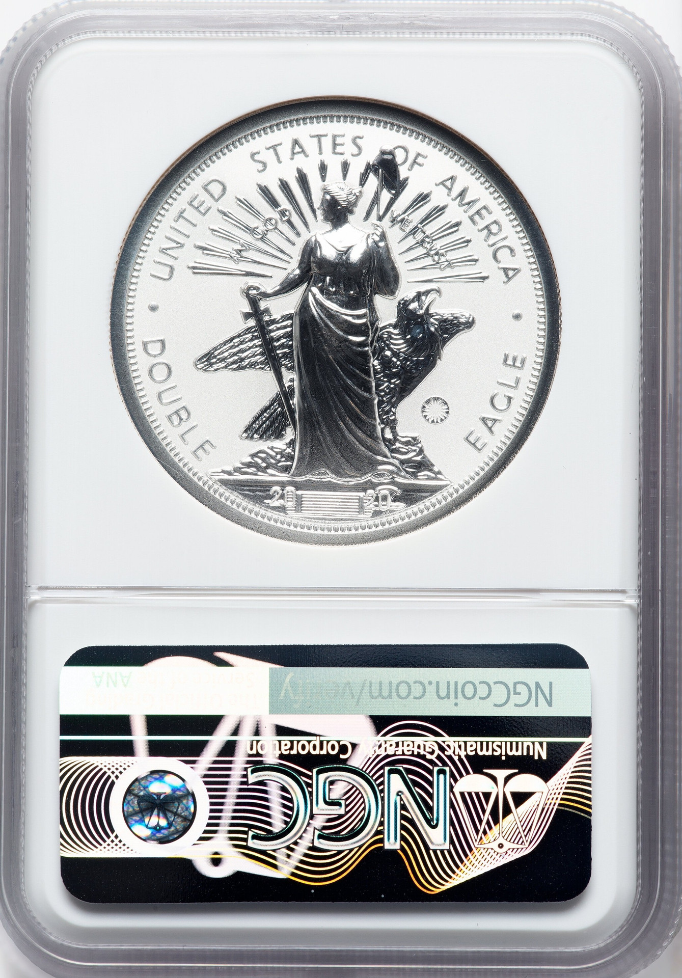 2020 Barber Silver 2 oz NGC PR70 Ultra High Relief Double Eagle