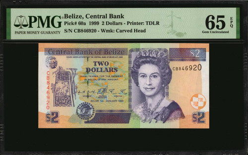 代引き不可】 World Banknote Grading BELIZE《Central Bank》20