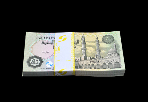 2017 Egypt 50 Piastres P-70 Pack of 100 Consecutive S/N Crisp UNC