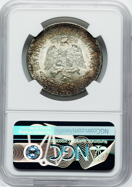 1886 Mexico Silver 8 Reales Zacatecas Zs-JS NGC MS64 Cap & Rays