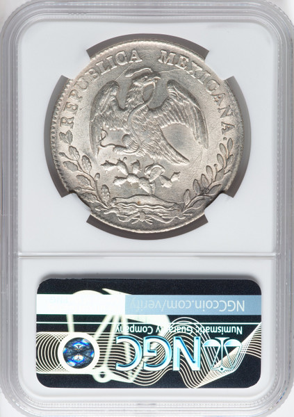 1886 Mexico Silver 8 Reales Zacatecas Zs-JS NGC MS64 Cap & Rays