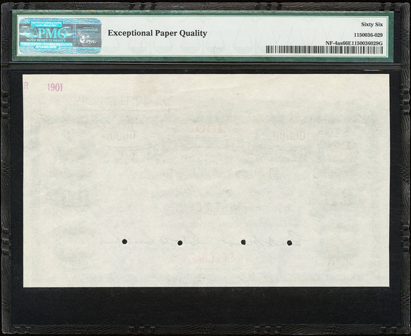 1901 Newfoundland 80 Cents PMG 66 EPQ  St. Johns Government Cash Specimen TOPPOP