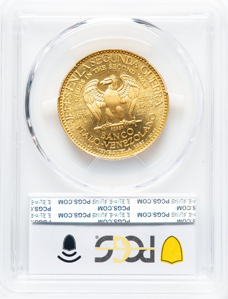 1957 Venezuela Gold 60 Bolivares MacArthur Medallic Issue PCGS MS67