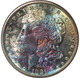 1881-S Morgan Silver Dollar NGC MS64 Intense Rainbow Toning Very Shiny Luster