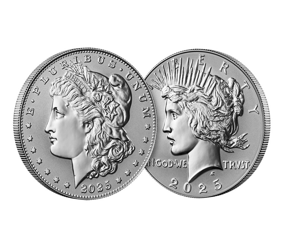 2025-S Morgan and Peace Dollar Reverse Proof Two-Coin Silver Set San Francisco Mint