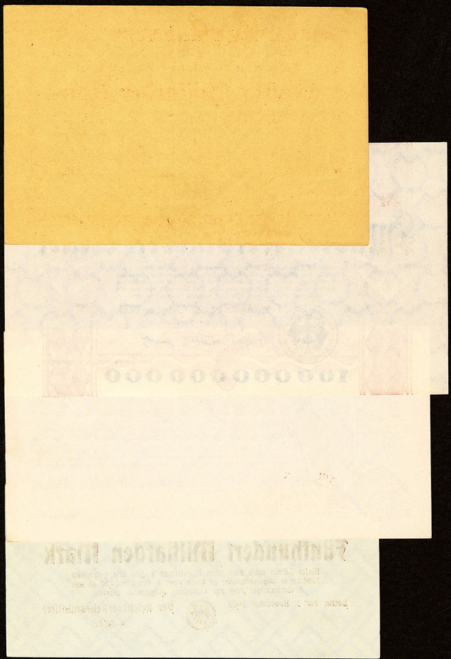 Germany Group of 20 Notes Crisp Uncirculated Notgeld Reichsbahn Hyperinflation Mix Light Stains