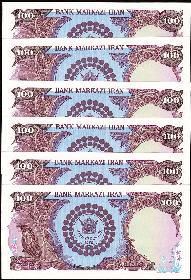 Iran Group of 32 Notes Crisp Uncirculated Bank Markazi Rials Shah Era Assorted Large Lot