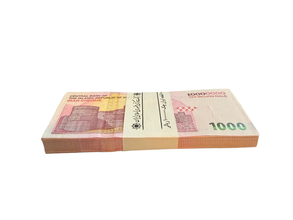 IRR 10 Million Rials Cheque Full UNC Pack of 100 Consecutive Notes — Extremely Rare High Denomination Hyperinflation Issue