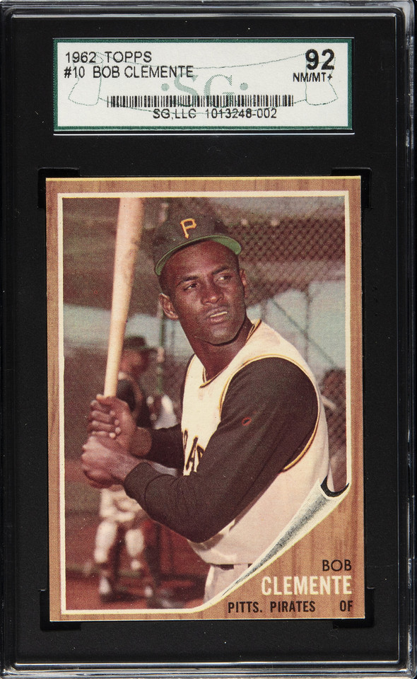 1962 Topps Roberto Clemente #10 SGC 92 NM-MT+ 8.5 Pittsburgh Pirates HOF