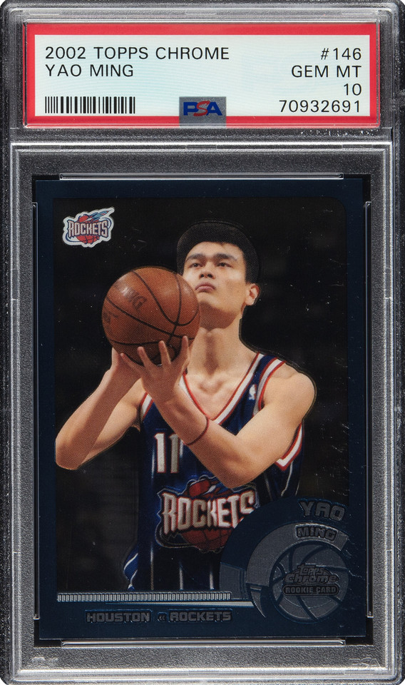 2002 Topps Chrome Yao Ming #146 PSA Gem Mint 10 Houston Rockets Rookie Card