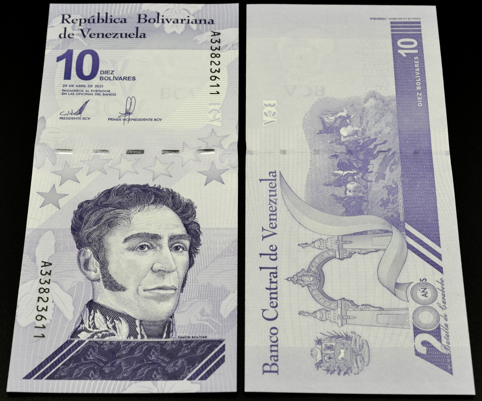 Venezuela 10 Bolivares Digitales 2021 (10 Million) New Unc. Pack of 100 Bolivar 1 Billion Bolivar Total Rare P-116 Banknotes