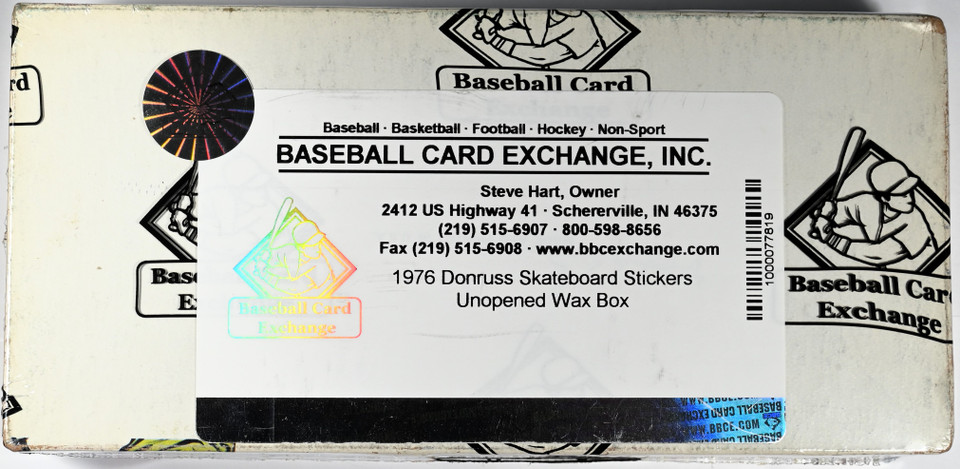 1976 Donruss Skateboard Stickers Unopened Bubble Gum Wax Box BCE Verified Seal