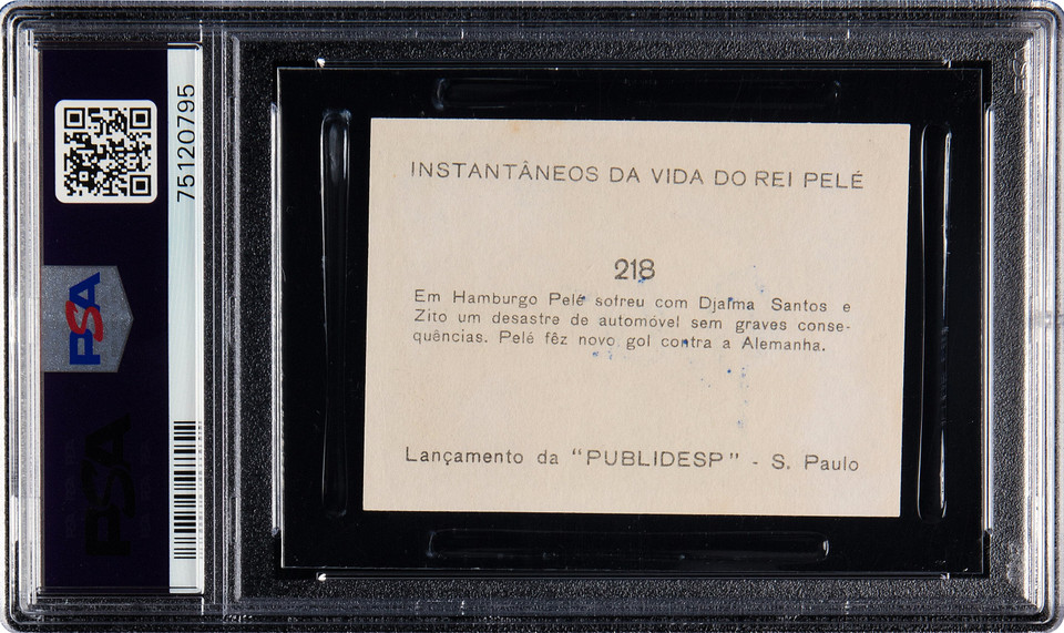 1964 Pele Instantaneos Da Vida #218 Signed PSA EX-MT 7 DNA Auto 10 VERY RARE 1/1
