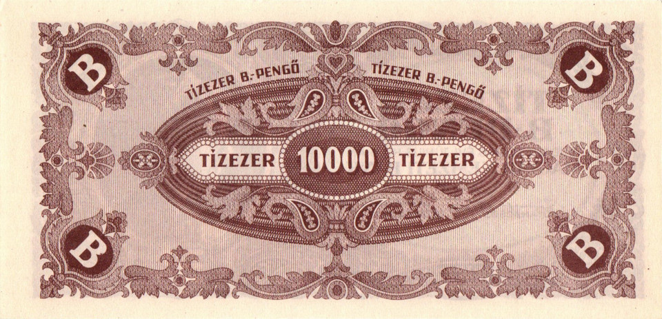 1946 Hungary 10,000 B-Pengo (10 quadrillion pengo) P-132 Hyperinflation NEW CRISP UNC Banknote