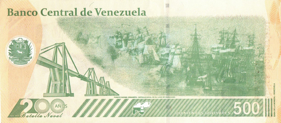 Venezuela 500 Million Digitale x 2 New 2023 Crisp Unc. 2-Banknotes 1 Billion Bolivar Total, 2 Notes