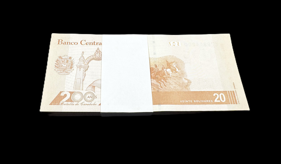 2021 Venezuela 20 Bolívares Digitales P-117 UNC Set of 100 Notes Consecutive (2 Billion Total)