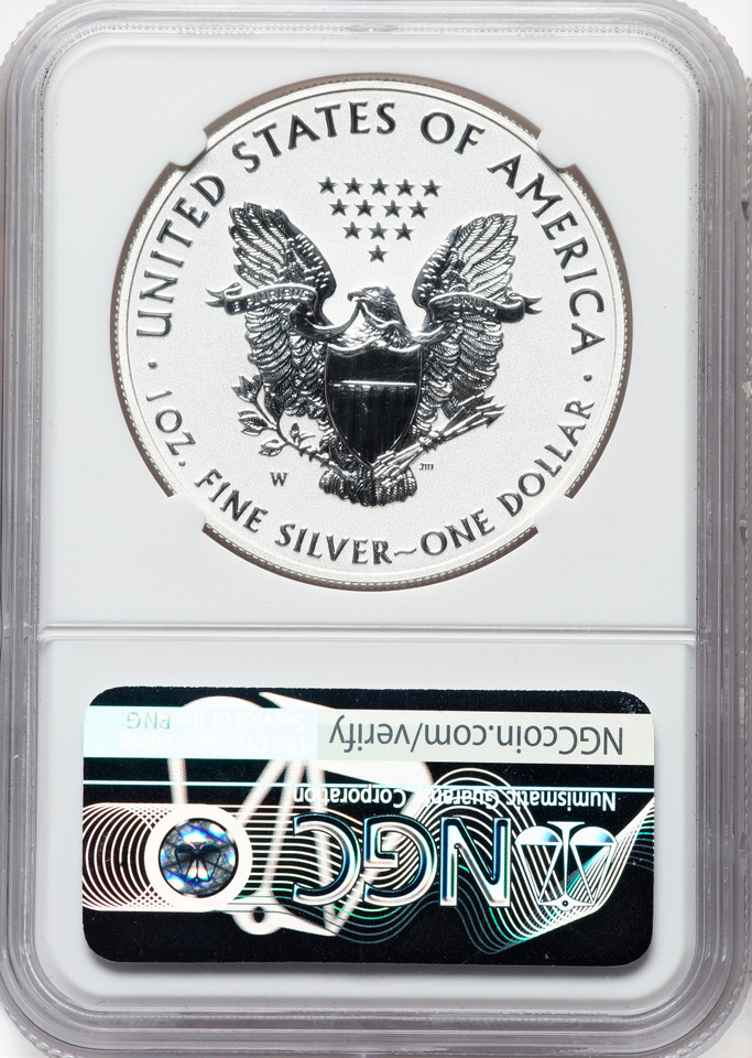 2021-W/S Silver Eagle Dollar NGC PR70 Reverse Proof Design Set FR Hang Sig Set