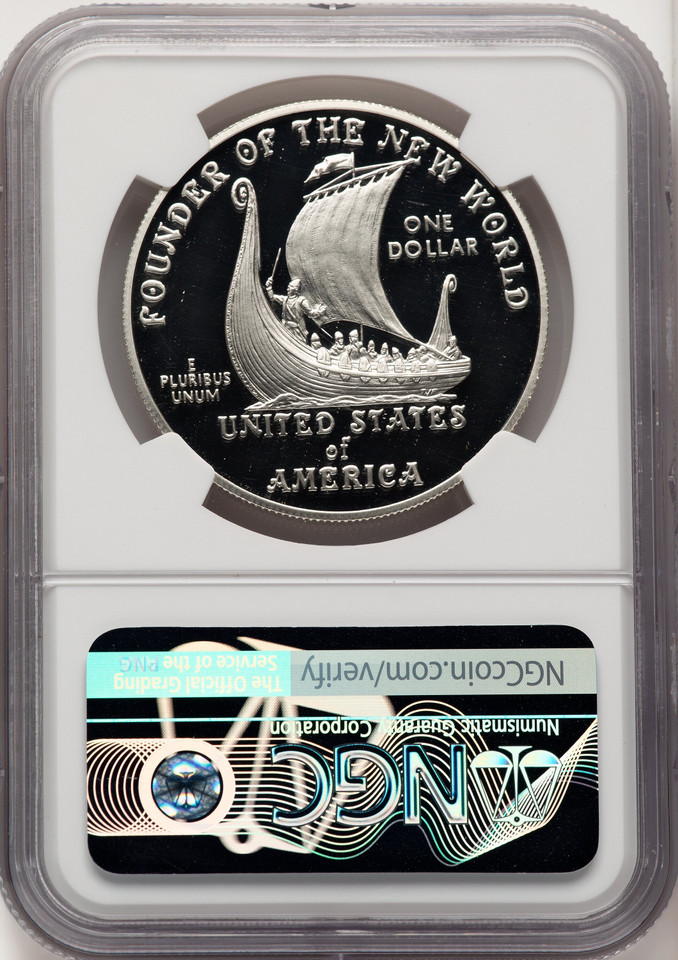 2000-P $1 Leif Ericson Millennium NGC PR70 Ultra Cameo Hand Sig John Mercanti