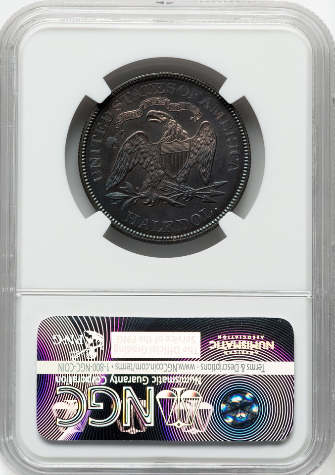 1879 50C Seated Liberty Half Dollar NGC PR65 CAC Beautiful Toning Rare 1,100 Mintage