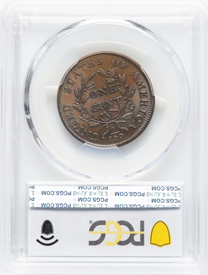 1800/79 Draped Bust Cent S-194 PCGS MS63BN Style Two Hair Overdate Die State III Rarity