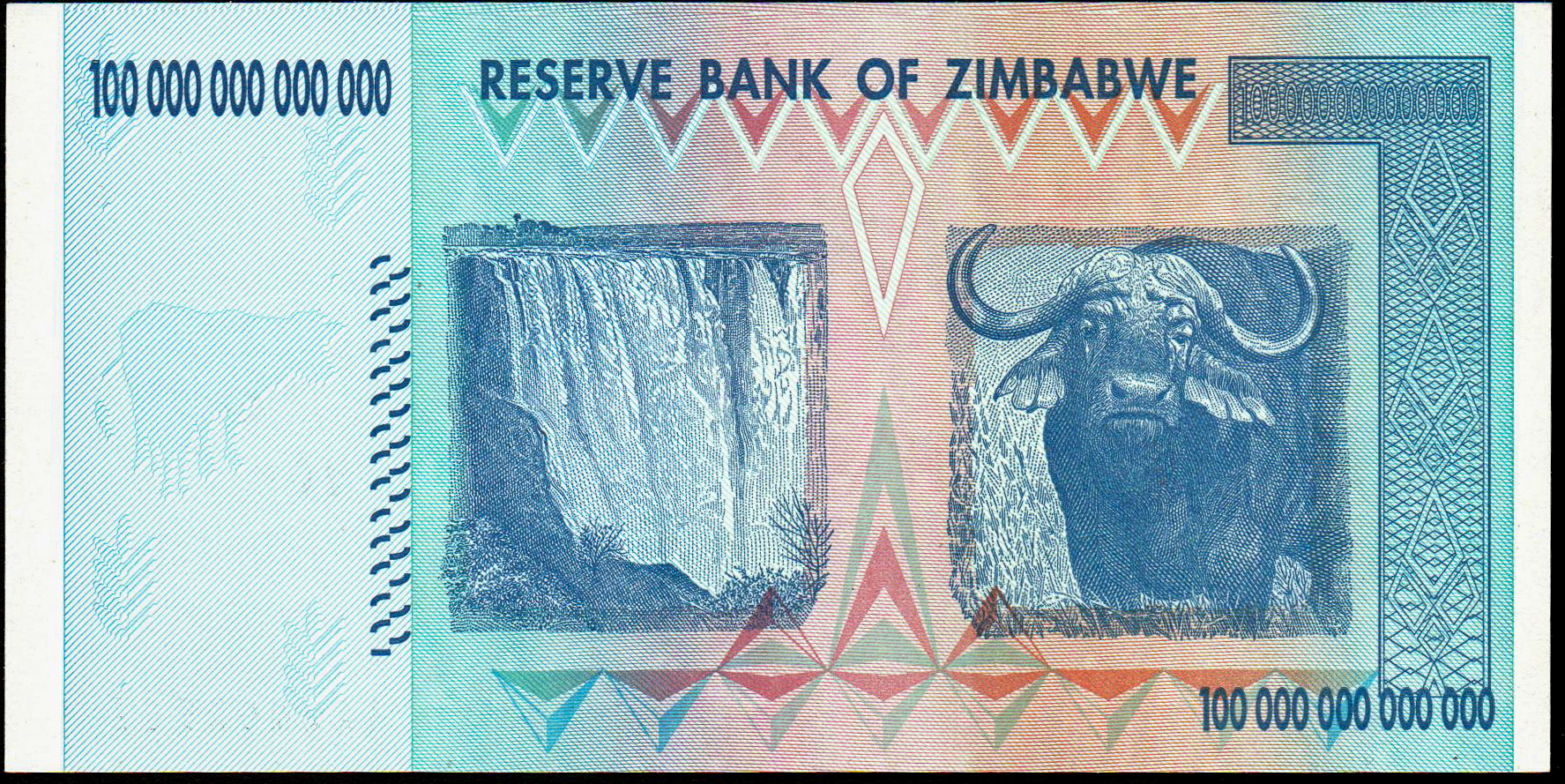 Zimbabwe 100 Trillion Dollars 2008 AA P-91 Banknote New UNC Rare