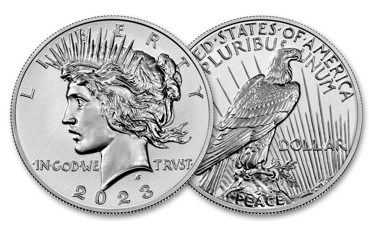 2023 Silver and Peace Dollar Set Reverse Proof Two Coin Set U.S