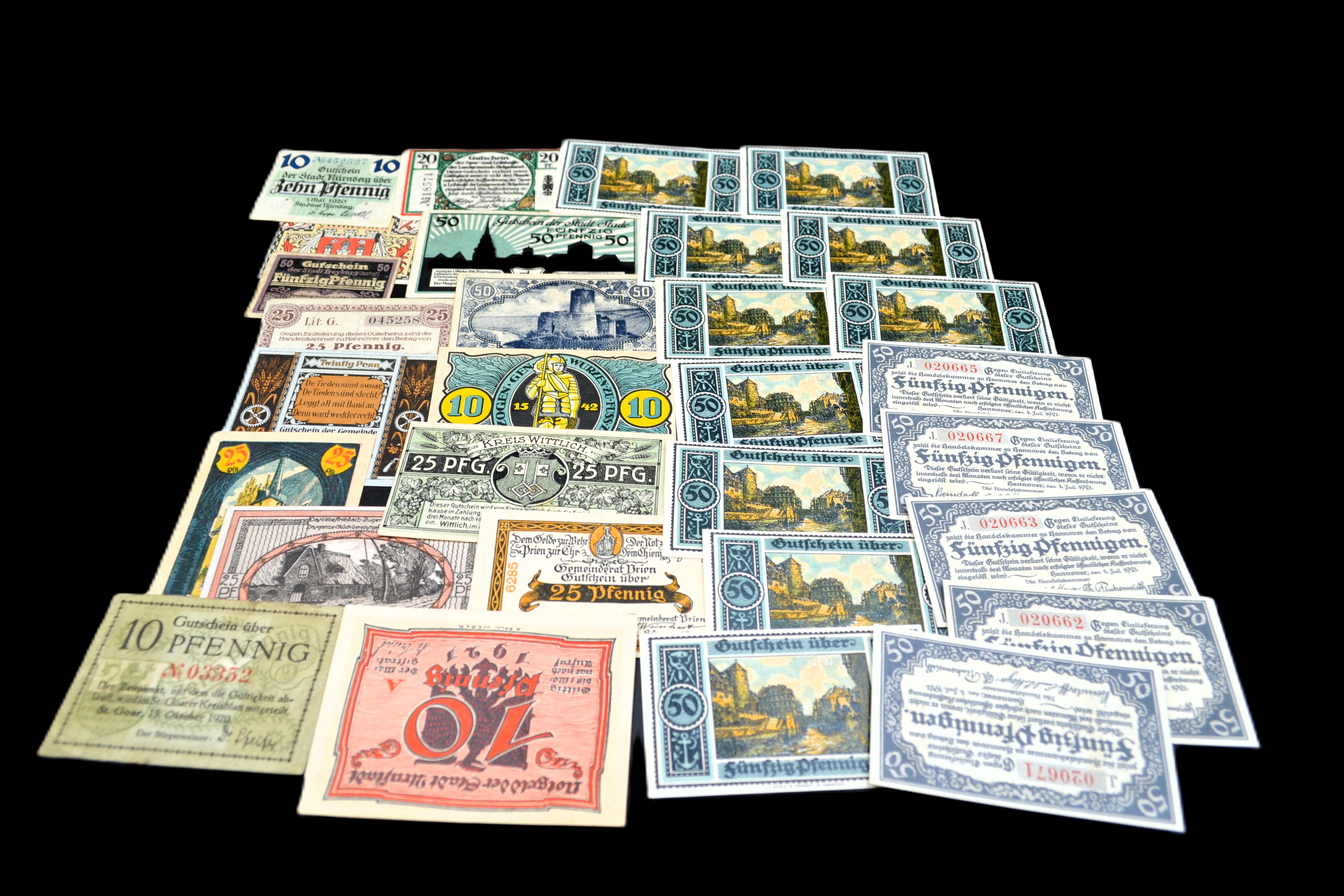 1920s Germany Multi Denomination Mark Banknotes 30-Note Variety Set (2)