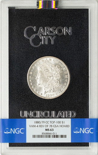 1880/79-CC United States $1 Morgan Dollar VAM-4 Reverse 1878 GSA
