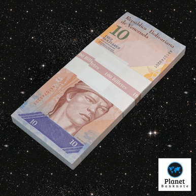 Venezuela 10 Bolivares Fuerte 2007-2014, P-90e, New Crisp Uncirculated 1 Pack x 100 Notes Consecutive