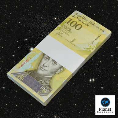 Venezuela 100,000 Bolivares 2017, P-100b2, New Crisp Uncirculated 1 Pack x Notes Consecutive