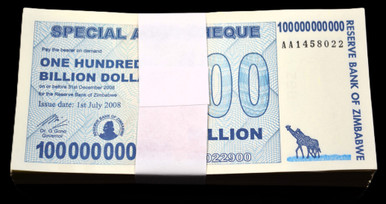 Zimbabwe 100 Billion Special Agro Cheque 2008 P-64 NEW UNC x 100 Notes