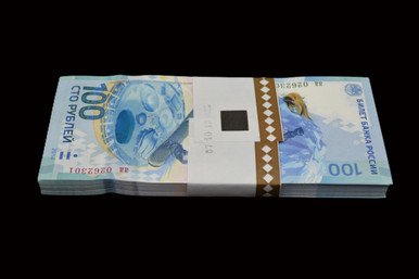 2014 Russia 100 Rubles Sochi Olympics P-274b Prefix AA Hybrid UNC 100-Note Pack Collectible