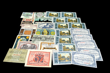 1920s Germany Notgeld Multi Denomination Mark Banknotes 30-Note Variety Set (2)