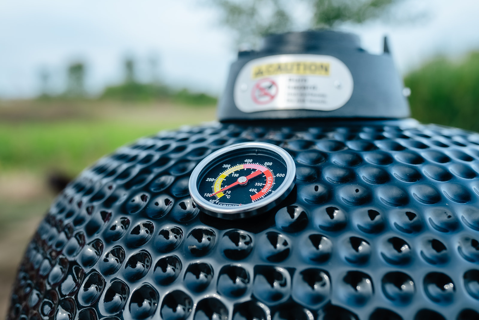 Green Gridiron Ceramic Charcoal Grill - Thumbnail 5