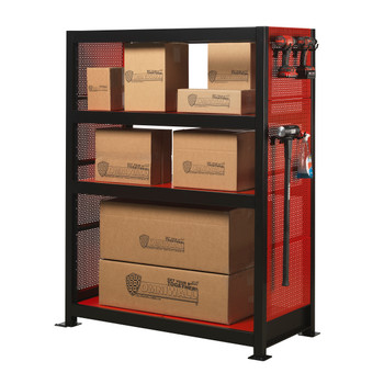 OmniWall Heavy Duty versatile 48" Storage Rack with storage boxes