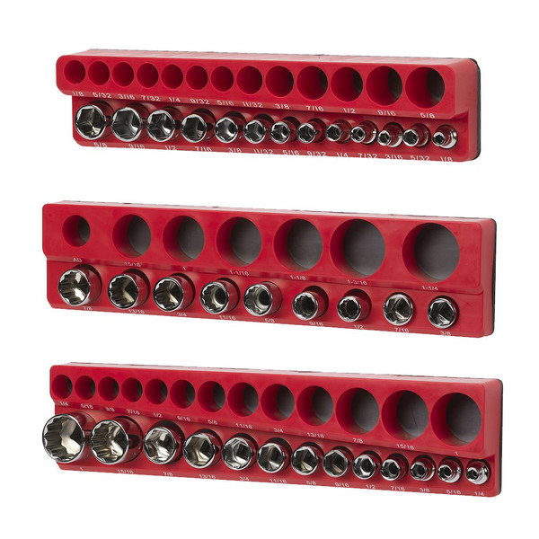 Magnetic SAE Standard Socket Organizer Set