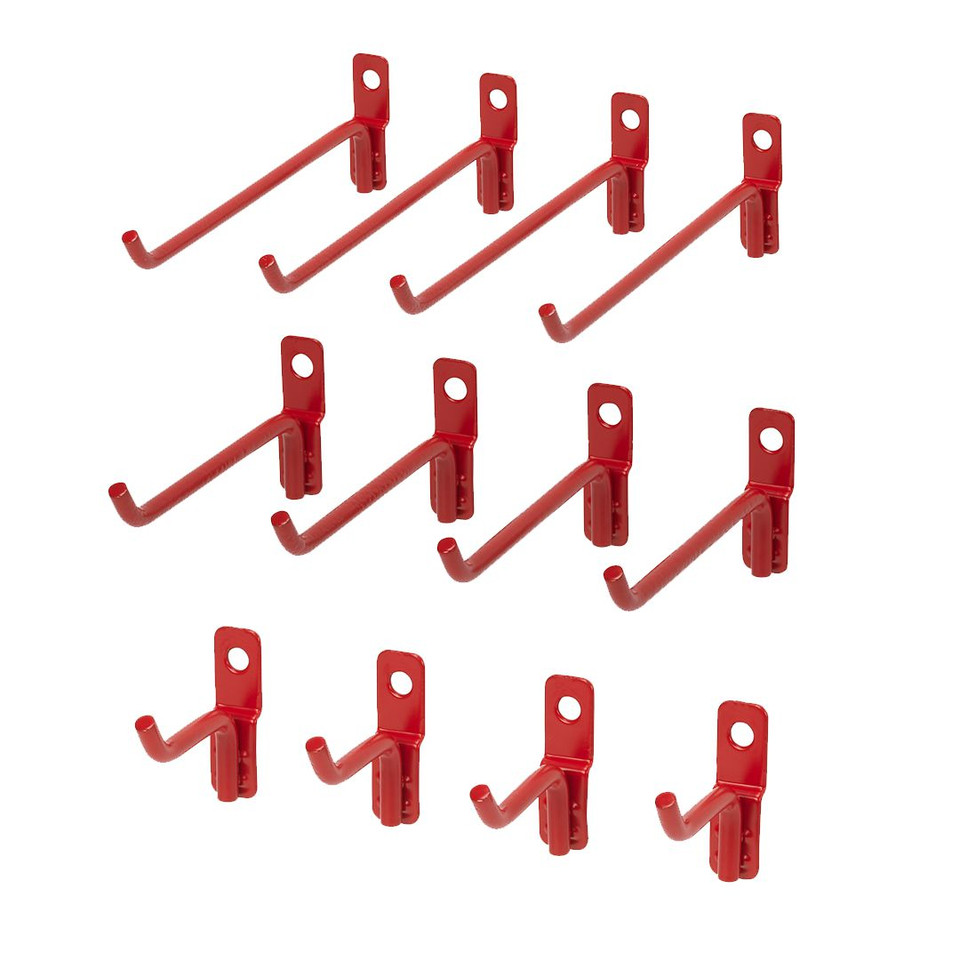 OmniWall Wire Hooks - 12 Pack Variety For OmniWall Garage Organization System For Storage