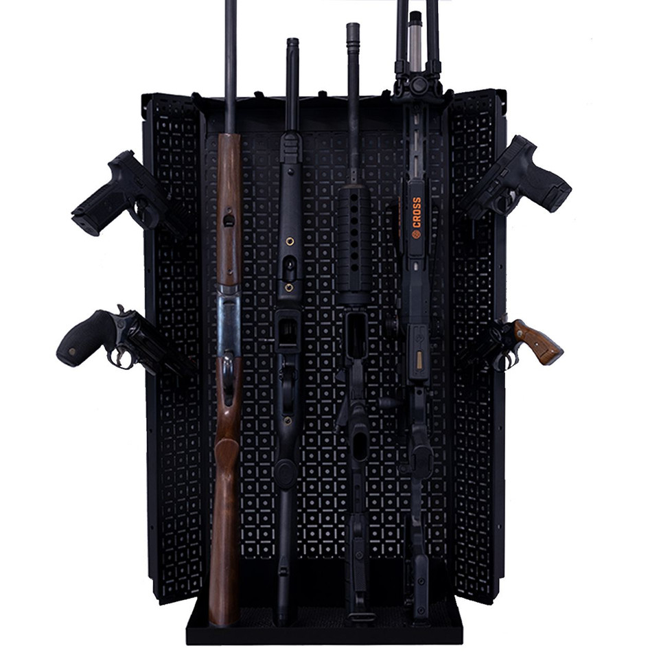 "The Defender" Corner Wall Panel Rifle Rack
