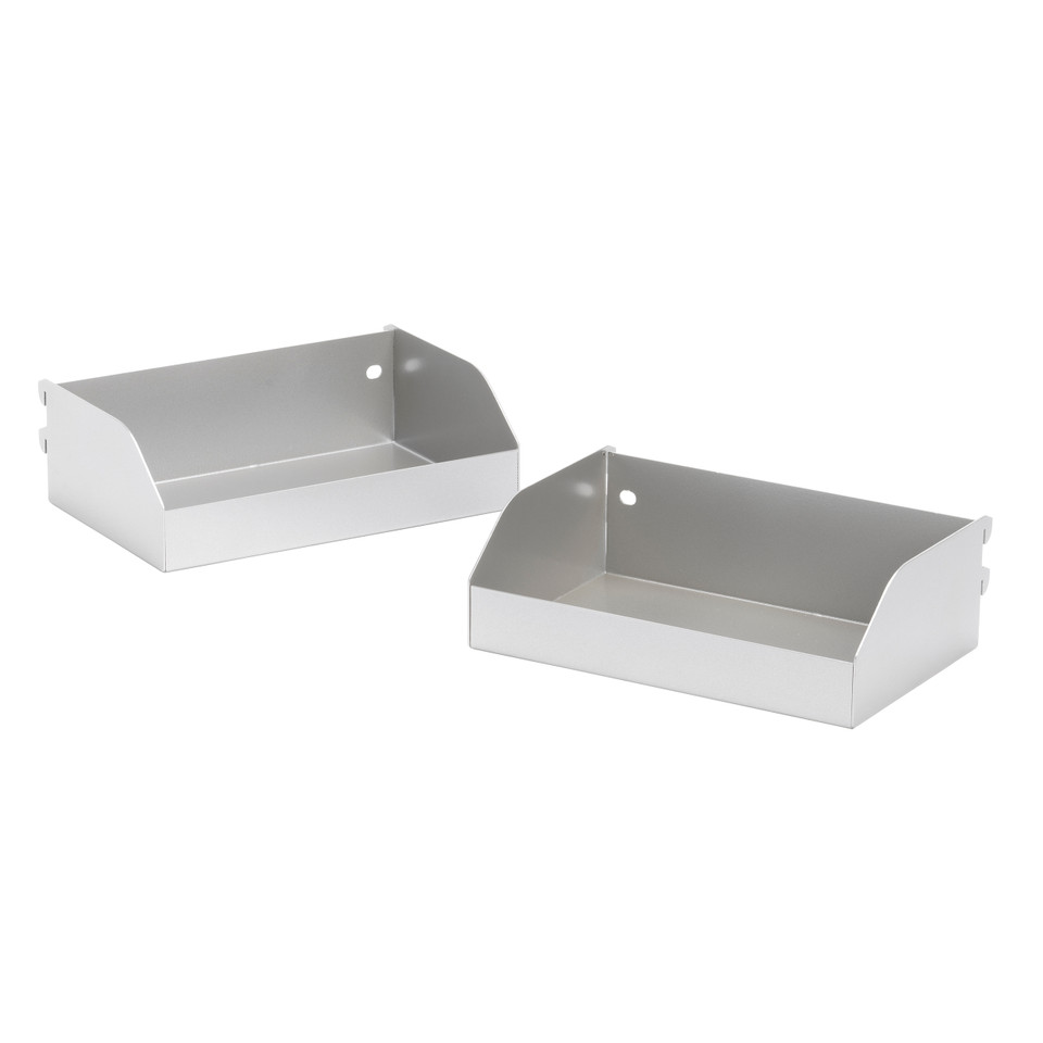 Medium Metal Storage Bins (2-Pack)