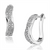 3W358 - Rhodium Brass Earrings with AAA Grade CZ  in Clear A874-3W358